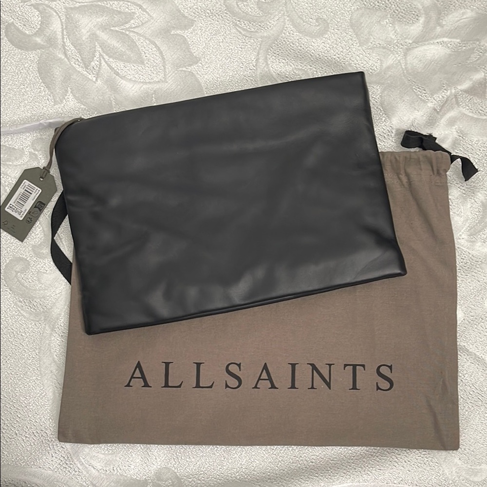 All Saints Black Clutch Bag